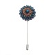 Exquisite Multicolor Flower Brooch Simple Style Beaded Floral Lapel Pin Unisex Clothing Accessories