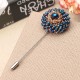 Exquisite Multicolor Flower Brooch Simple Style Beaded Floral Lapel Pin Unisex Clothing Accessories