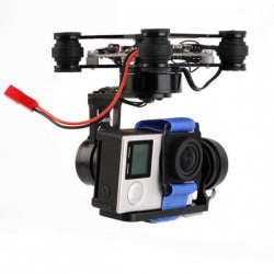 FPV 3 Axis CNC Metal Brushless Gimbal With Controller For DJI Phantom GoPro 3 4 180g for RC Drone FPV Racing