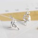 Fashion 925 Sterling Silver Wrap Leaf Cartilage Earrings No Piercing Ear Climber Earring for Women