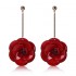 Fashion Acrylic Flower Long Earrings 4 Colors Sweet Jewelry Gift for Women