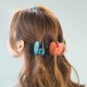 Fashion Acrylic Matt Pure Color Hair Clip Cute Round Cat Ear Shape Headwear Hair Accessories