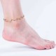 Fashion Anklets Gold Plated Colorful Zircon Wave S Form Anklet Elegant Accessories Jewelry for Women