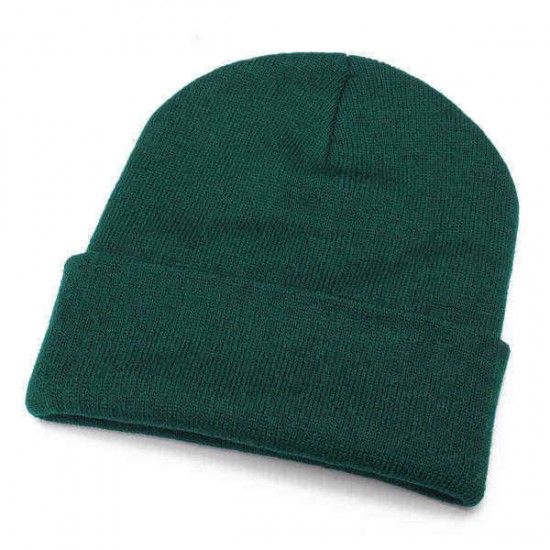 Fashion Casual Unisex Solid Color Soft Plain Ski Knit Beanie Hat