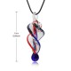 Fashion Crystal Glass Tornado Shape Pendant Necklace Earrings for Women