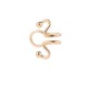 Fashion Ear Clip Earring Snake Bone Animal Matchstick Ear Cuff Earrings Ethnic Jewelry for Women