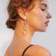 Fashion Ear Drop Earring Hollow Irregular Geometric Rhinestone Charm Earrings for Women