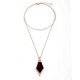 Fashion Geometric Long Necklace Simple Wood Gold Chain Statement Necklace for Women