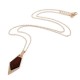 Fashion Geometric Long Necklace Simple Wood Gold Chain Statement Necklace for Women