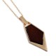 Fashion Geometric Long Necklace Simple Wood Gold Chain Statement Necklace for Women