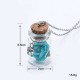 Fashion Glass Tiny Wishing Bottle Charm Necklace Luminous Flower Long Necklace for Women