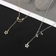 Fashion Hollow Star Moon Pendant Long Necklace Simple Minimalist Necklaces for Women