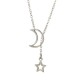 Fashion Hollow Star Moon Pendant Long Necklace Simple Minimalist Necklaces for Women