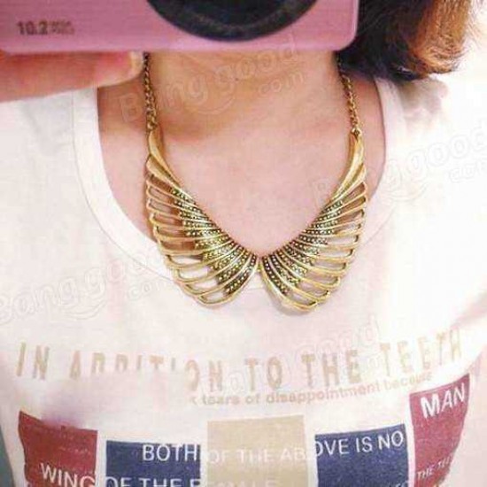 Fashion Joker Wing Fake Collar Statement Necklace Chain Women Jewelry