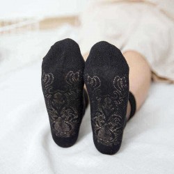 Fashion Lace Cottton Ankle Socks Cool Skid Resistant Breathable Deodorization Sock for Women