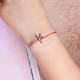 Fashion Lucky Thin Red Rope 925 Sterling Silver Bracelets Elk Deer Zirconia Womens Bracelet