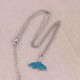 Fashion Luminous Blue Mermaid Fishtail Pendant Necklaces Unique Women's Necklace Party Jewelry