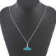 Fashion Luminous Blue Mermaid Fishtail Pendant Necklaces Unique Women's Necklace Party Jewelry