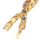 Fashion Magnetic Therapy Gold Chain Bracelet Zirconia Stainless Steel Bracelet For Women