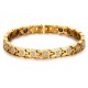 Fashion Magnetic Therapy Gold Chain Bracelet Zirconia Stainless Steel Bracelet For Women