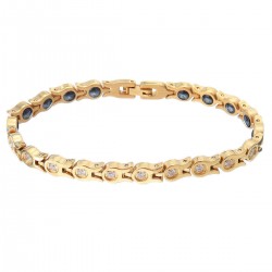 Fashion Magnetic Therapy Gold Chain Bracelet Zirconia Stainless Steel Bracelet For Women