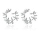 Fashion Metal Hallow Leaves Earrings Vintage Round Ear Stub Earring For Women