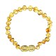 Fashion Multicolor Natural Amber Bracelets Chain Trendy Amber Elastic Bracelet Gift for Girl Women