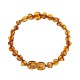 Fashion Multicolor Natural Amber Bracelets Chain Trendy Amber Elastic Bracelet Gift for Girl Women