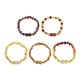 Fashion Multicolor Natural Amber Bracelets Chain Trendy Amber Elastic Bracelet Gift for Girl Women