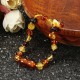 Fashion Multicolor Natural Amber Bracelets Chain Trendy Amber Elastic Bracelet Gift for Girl Women