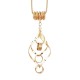 Fashion Plated Wave Circle Pendant Necklace Tassel Sweater Chain for Women