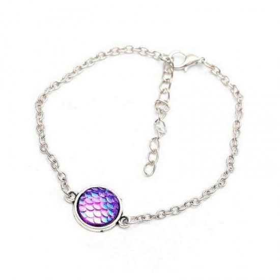 Fashion Resin Mermaid Sweet Fish Scale Bracelet Anklet for Women