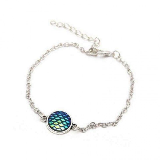 Fashion Resin Mermaid Sweet Fish Scale Bracelet Anklet for Women