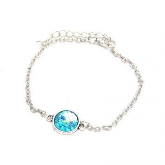 Fashion Resin Mermaid Sweet Fish Scale Bracelet Anklet for Women