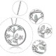 Fashion Silver Bridal Jewelry Set Tree of Life Rhinestones Flower Necklaces Stud Earrings for Wome