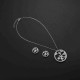 Fashion Silver Bridal Jewelry Set Tree of Life Rhinestones Flower Necklaces Stud Earrings for Wome