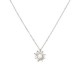 Fashion Silver Gold Sun Flower Pendant Necklace Opal Chain Statement Necklace for Women