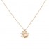 Fashion Silver Gold Sun Flower Pendant Necklace Opal Chain Statement Necklace for Women