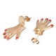 Fashion Simple Palm Shape Alloy Earring Personality Hand-shaped Ear Stud