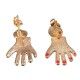 Fashion Simple Palm Shape Alloy Earring Personality Hand-shaped Ear Stud