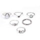 Fashion Sunflower Moon Sun Rings Set 14 Pieces Rhinestone Ring Kit For Women