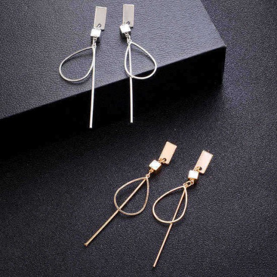 Fashion Temperament Wear Long Strips Column  Personality Wild Trend Female Earring