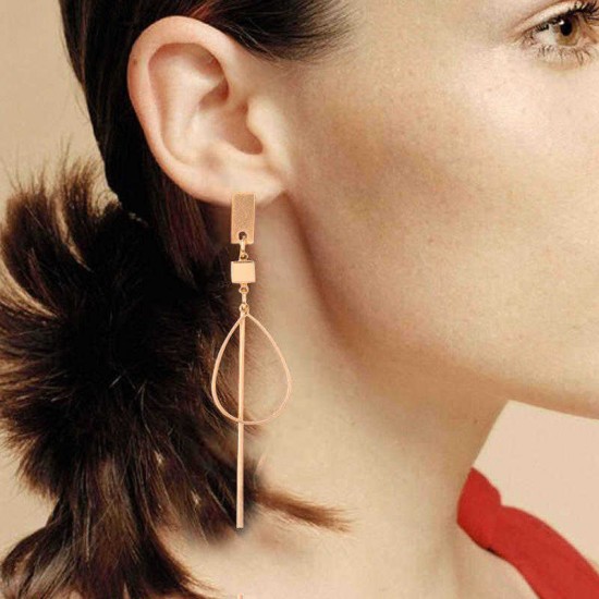 Fashion Temperament Wear Long Strips Column  Personality Wild Trend Female Earring