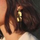 Fashion Zinc Alloy Irregular Ear Stud Glossy Metal Exaggerated Earrings for Women