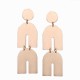 Fashion Zinc Alloy Irregular Ear Stud Glossy Metal Exaggerated Earrings for Women