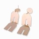 Fashion Zinc Alloy Irregular Ear Stud Glossy Metal Exaggerated Earrings for Women