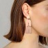 Fashion Zinc Alloy Irregular Ear Stud Glossy Metal Exaggerated Earrings for Women