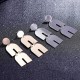 Fashion Zinc Alloy Irregular Ear Stud Glossy Metal Exaggerated Earrings for Women