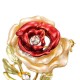 Flower Leaves Crystal Rhinestone Alloy Brooch Pin Accessories