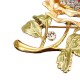 Flower Leaves Crystal Rhinestone Alloy Brooch Pin Accessories